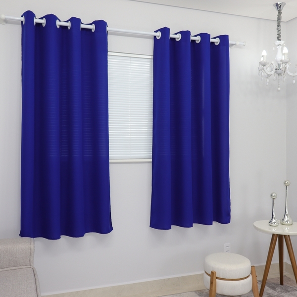 Cortina Tecido Oxford Azul-royal 300x180 Sala/quarto | Fabrit